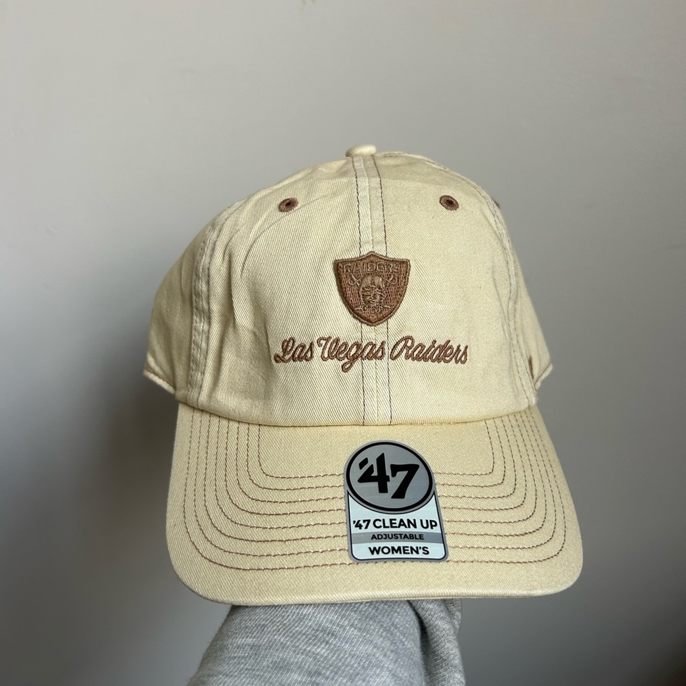 47 Brand NFL Las Vegas Raiders Women's Cream and Brown Cap